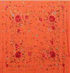 Handmade Manila Embroidered Shawl. Natural Silk. Ref. 1010620CRLCOLRS 347.107€ #500351010620CRLCOLRS